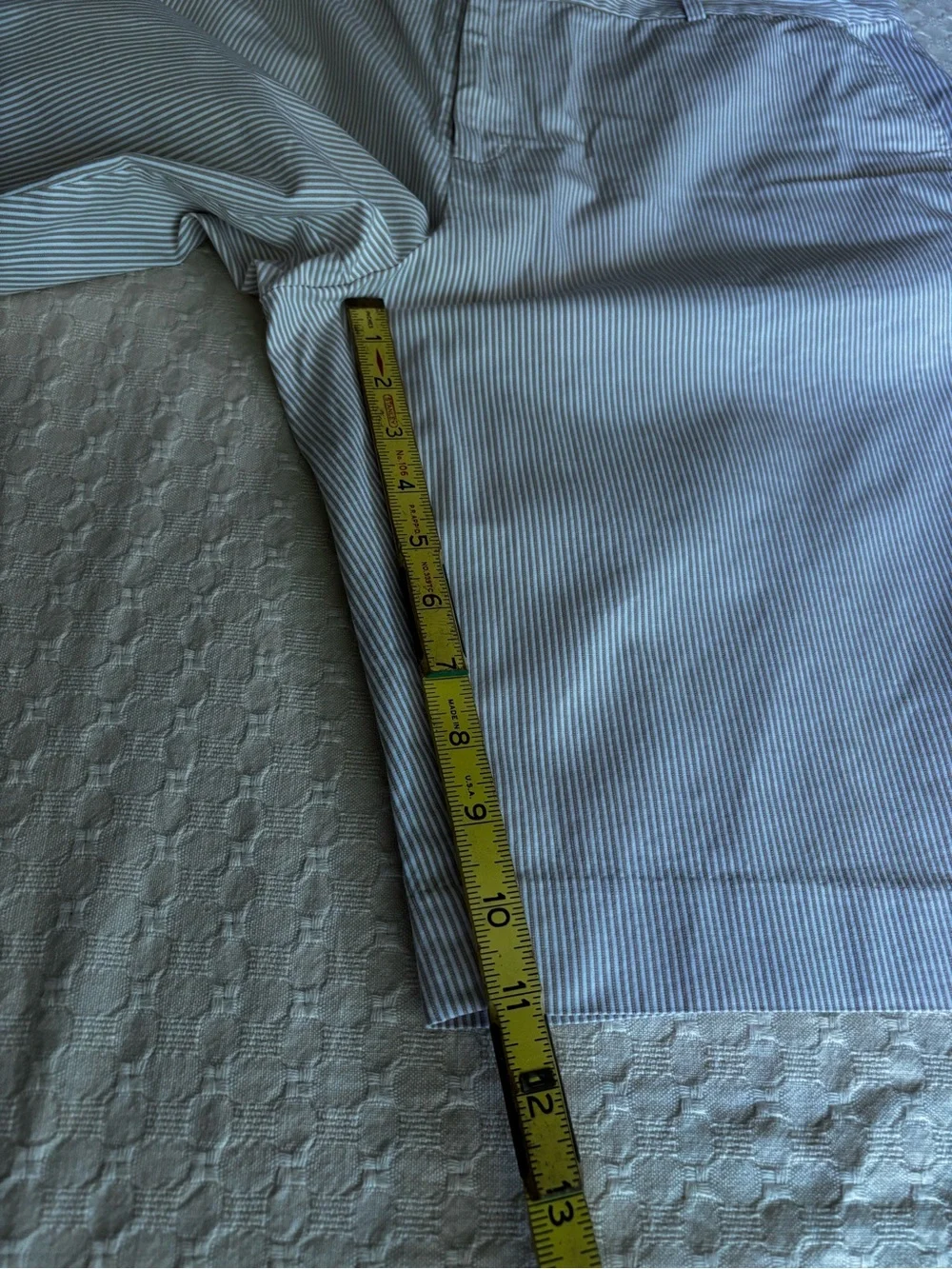 Ralph Lauren Beige Pinstriped Flat Front Men's Shorts